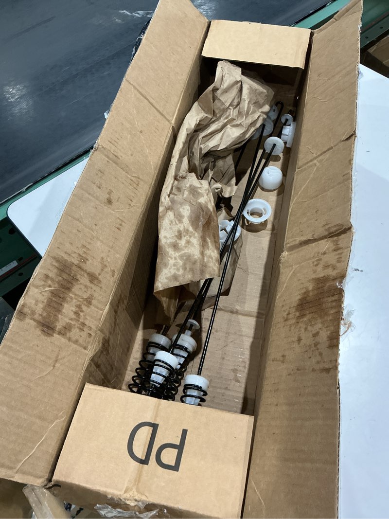 Condition photo showing As Is for suspension rod kit replacement set of 4 for whirlpool maytag and kenmore washers including models wtw4820xq0 wtw4800xq4 wtw4750yq1 wtw4750yq0 wtw4700yq0 7mwtw9919dm2 7mwtw9919dm1 7mwtw1805dm1