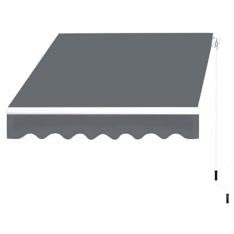 12.98ft. W x 8.07 ft. D Manual Patio Retractable Awnings in Gray