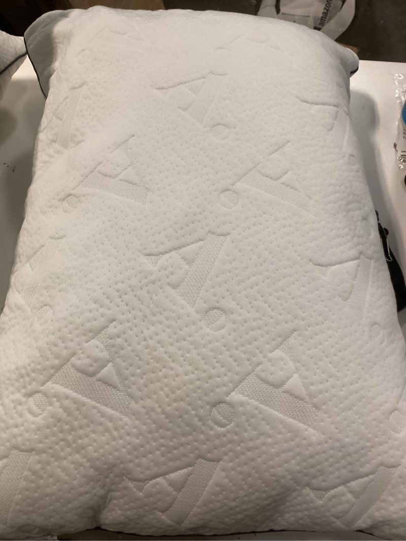 Condition photo showing As Is for allswell ultimate support bed pillow with dual function fill and removable cover, standard/queen
