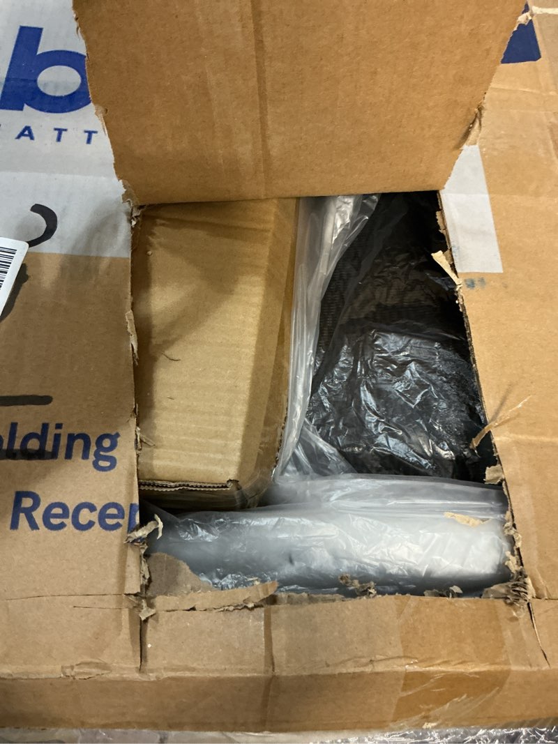 Condition photo showing Good Condition for pro, stackable & foldable conference room chairs with 2x thick cushion, lumbar support, armrest - mesh bouncing back for office meeting, conference, training room chair 1 pack black 1 pack