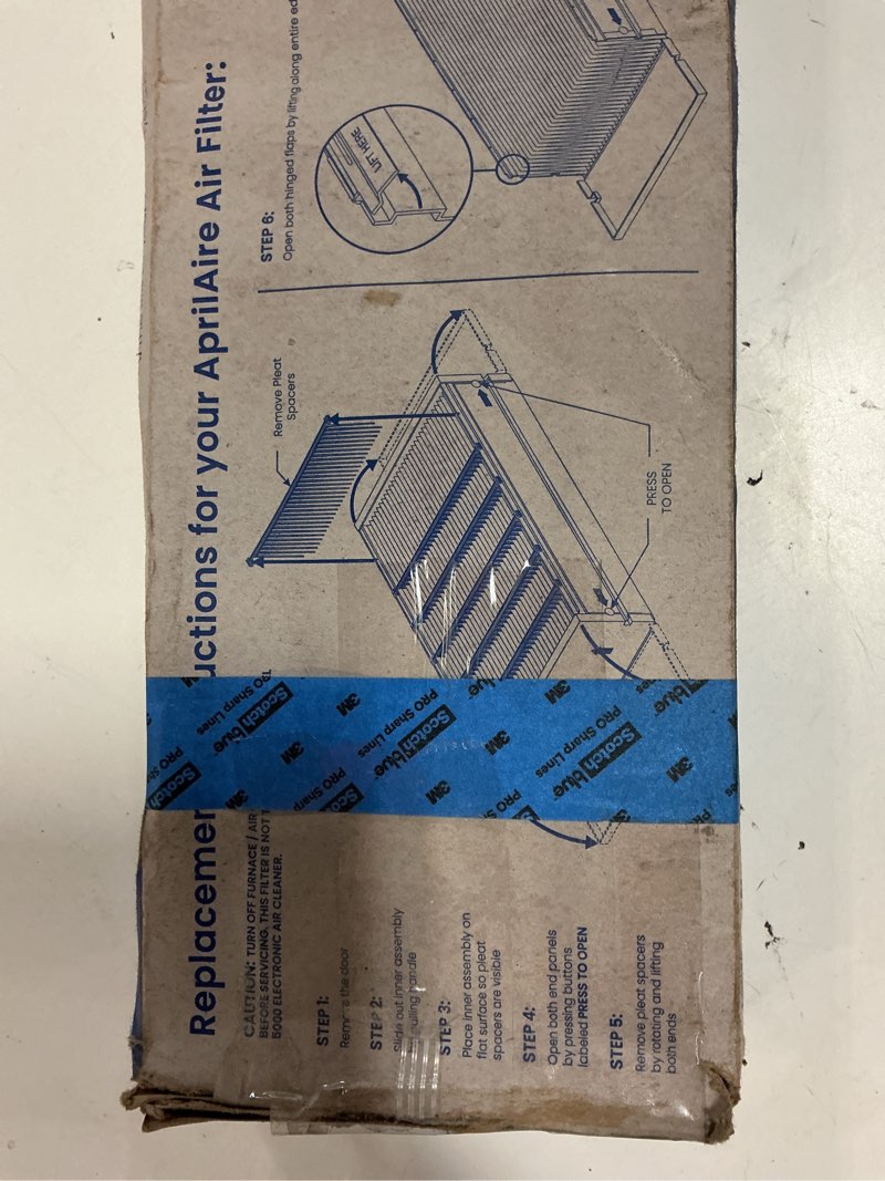 Condition photo showing As Is for aprilaire 401 replacement furnace filter for aprilaire 2400, space-gard 2400 whole-house air purifiers - merv 10, 16x25x6 air filter (pack of 1) air filter 16" x 25" x 6" (pack of 1)