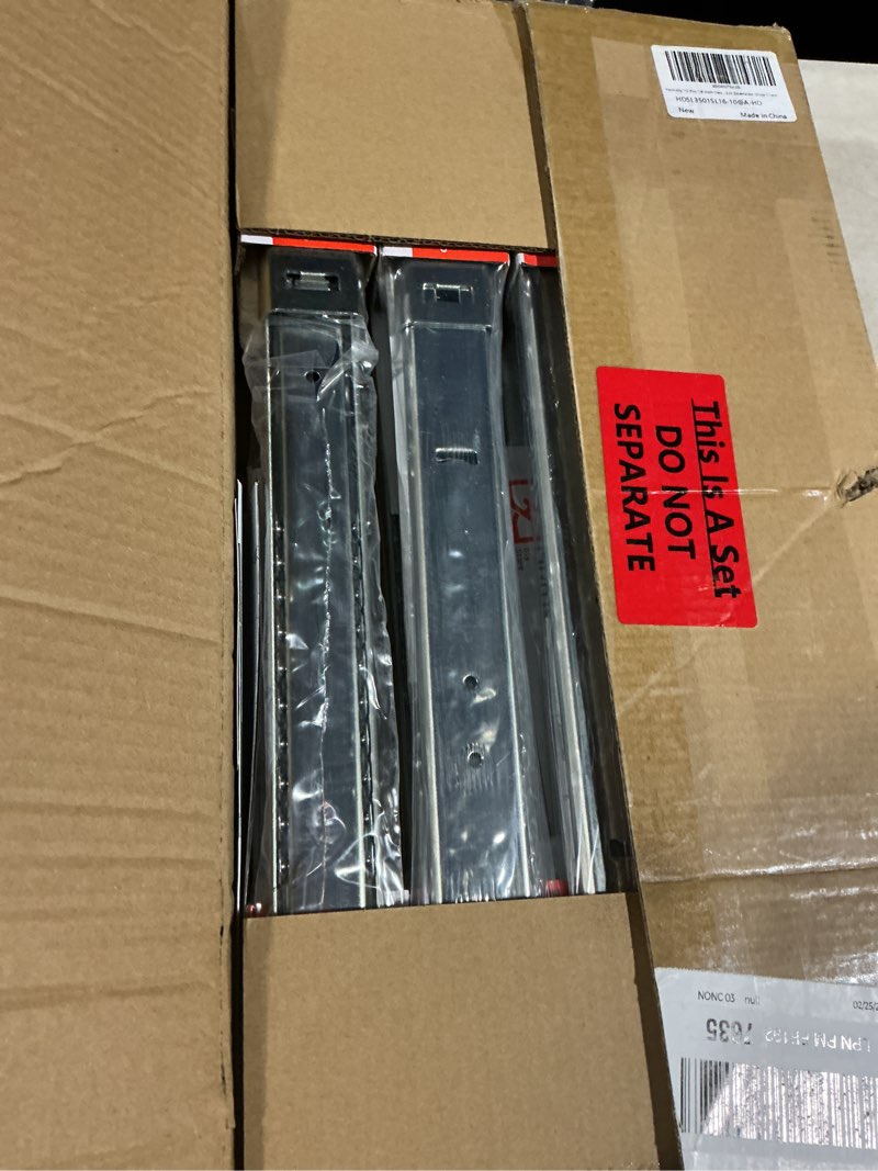 Condition photo showing Good Condition for homdiy 10 pcs 16 inch heavy duty center mount drawer slides for cabinet and dresser bottom mount drawer slides 3/4 extension glide track 16 inch 10 pack
