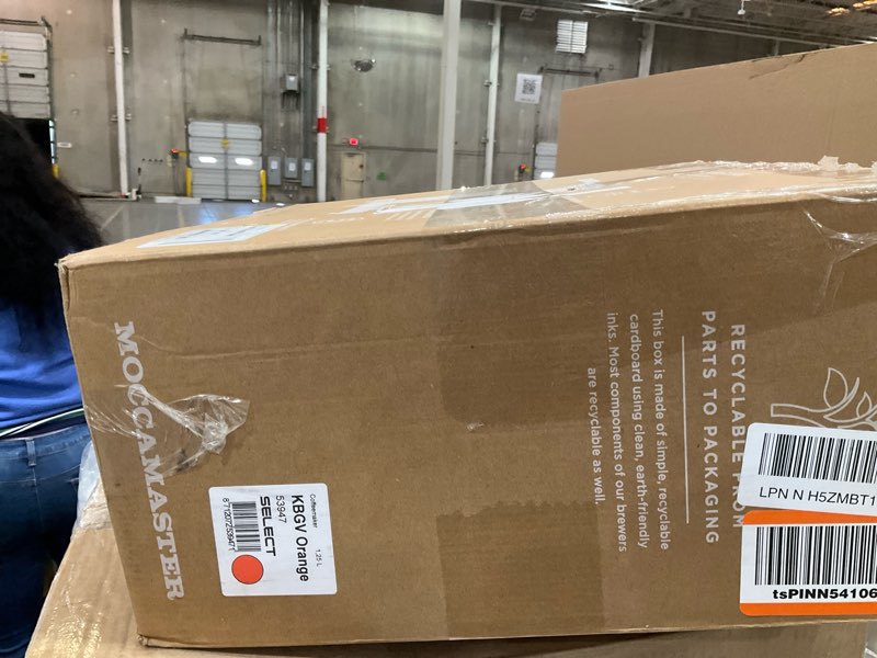 Condition photo showing As Is for Technivorm Moccamaster Moccamaster 53947 KBGV 10-Cup Coffee Maker Orange, 40 Ounce, 1.25l 10-Cup Orange