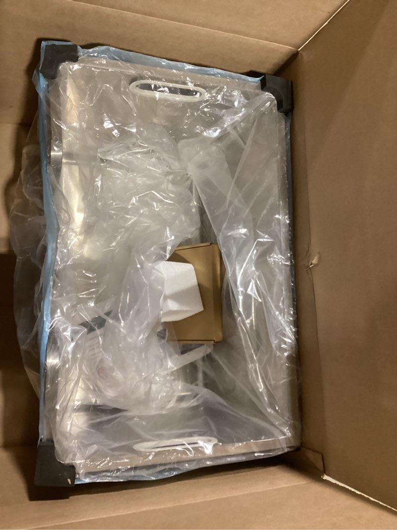 Condition photo showing Good Condition for Enclosed Stainless Steel Cat Litter Box 13.8” High Sides, Extra Large Litter Box for Big Cats, XL Metal Kitty Litter Pan Pet Toilet with Wheels for Easy Mobility, Anti-Leakage, Non-Sticky, Easy Clean XX-Large