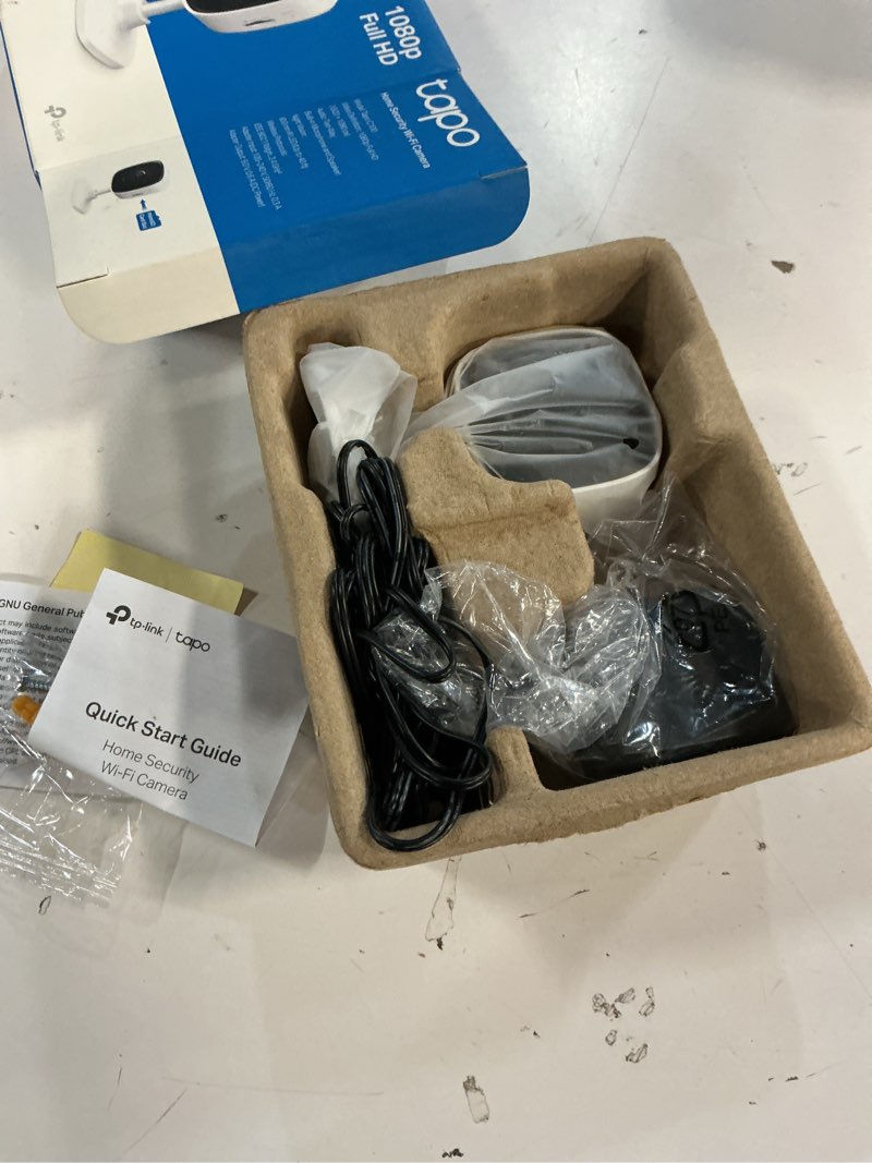 Condition photo showing Good Condition for tp-link tapo 1080p indoor security camera for baby monitor, dog camera w/motion detection, 2-way audio siren, night vision, cloud & sd card storage, works w/alexa & google home (tapo c100) indoor white 1-pack