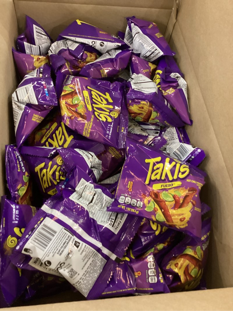  Takis 40 pc / 1 oz Variety Pack - Fuego & Blue Heat Flavored Rolled Tortilla Chips