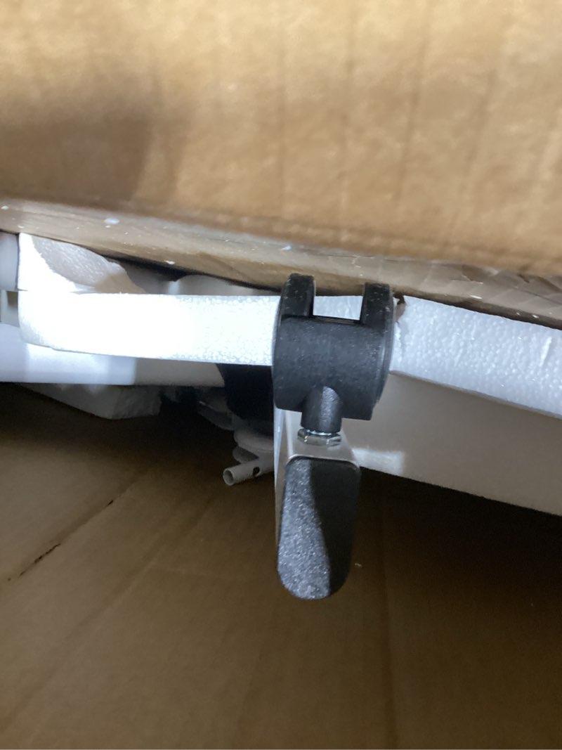 Condition photo showing New/Like New for 10X Magnifying Glass with Light and Stand, Large Rectangle Optical Glass Lens Floor lamp with 5 Wheels Rolling Base, 5 Color Modes LED Lighted Hands Free Magnifier for Reading Esthetician Facial Craft White With Base 10X