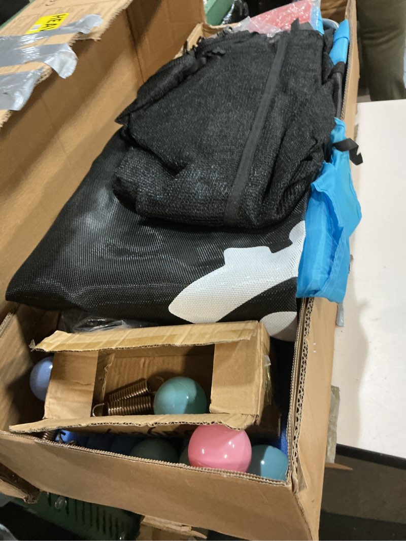 Condition photo showing Good Condition for Happin® 55’’ Trampoline for Kids with Safety Enclosure, Indoor & Outdoor Toddler Trampoline, Ultra Safe Design with Multi Activity Accessories, Perfect Toddler Gift for Boys & Girls Ages 1–8 Beige & Orange 55'' Adventure