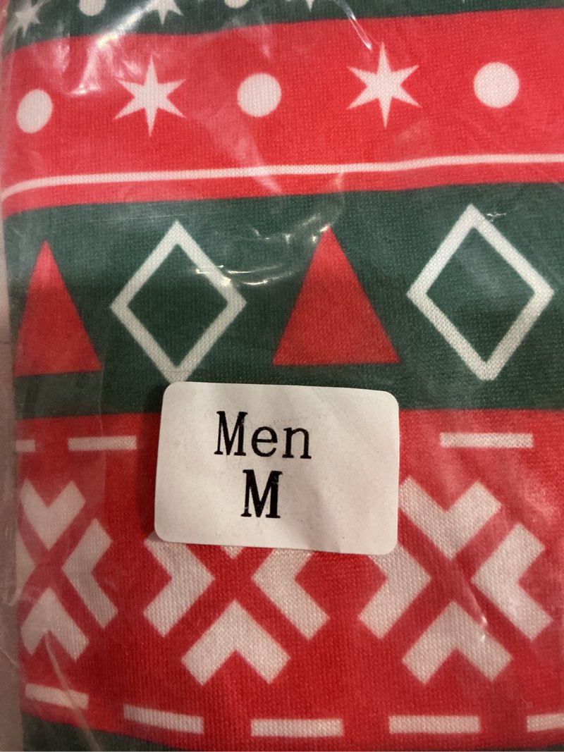 Condition photo showing New/Like New for ANGELGGH Family Matching Christmas Onesie, Cute Vacation Reindeer Print One Piece Pajamas, Hooded Holiday Sleepwear Nightwear Men Medium Bear