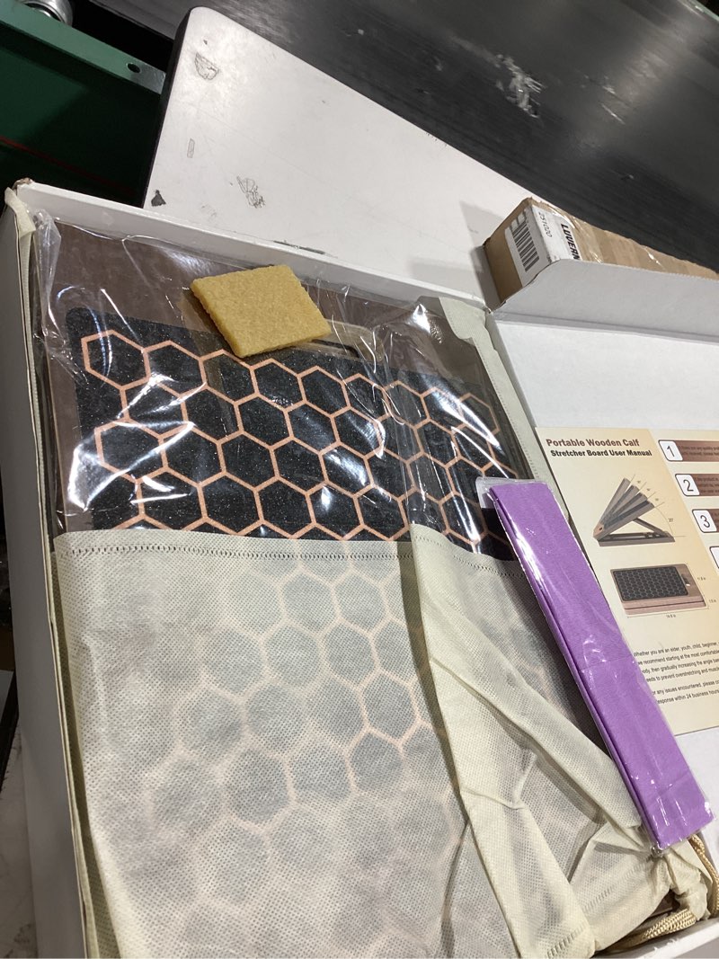 Condition photo showing Good Condition for Adjustable Slant Board for Exercise& Calf Stretch Board, Non-Slip Balance Training Platform, Valentine's Day Gift, Multi-Functional Wooden Stretch Board & Slant Board for Physical Therapy(Bark Brown)