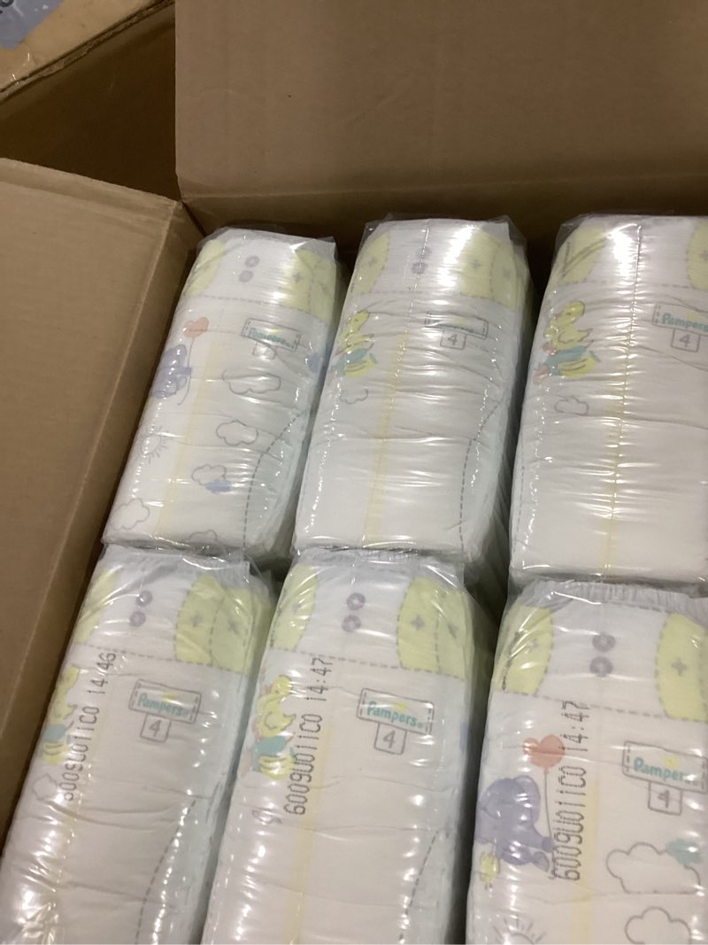 Condition photo showing Good Condition for Pampers Swaddlers Diapers, Size 4 (15-34 lbs), 150 Count, Absorbent, Keeps Baby Dry and Comfortable, Skin Safe Disposable Baby Diaper (Packaging May Vary) Size 4 150