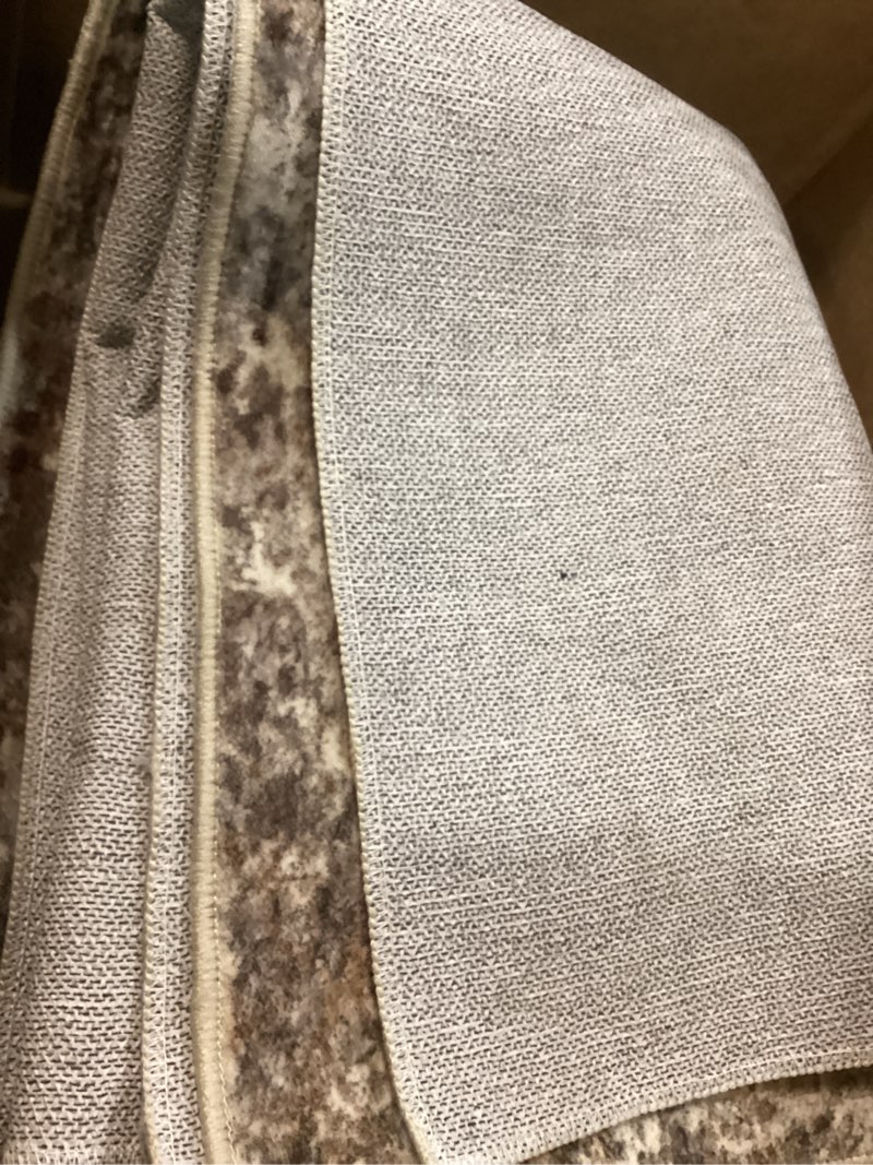 Condition photo showing As Is for washable area rugs for living room: 9x12 bedroom area rugs boho vintage rugs stain resistant non slip low pile soft lightweight carpet for kitchen dining room farmhouse nursery kids room home office 9' x 12' (rectangular) brown and cream