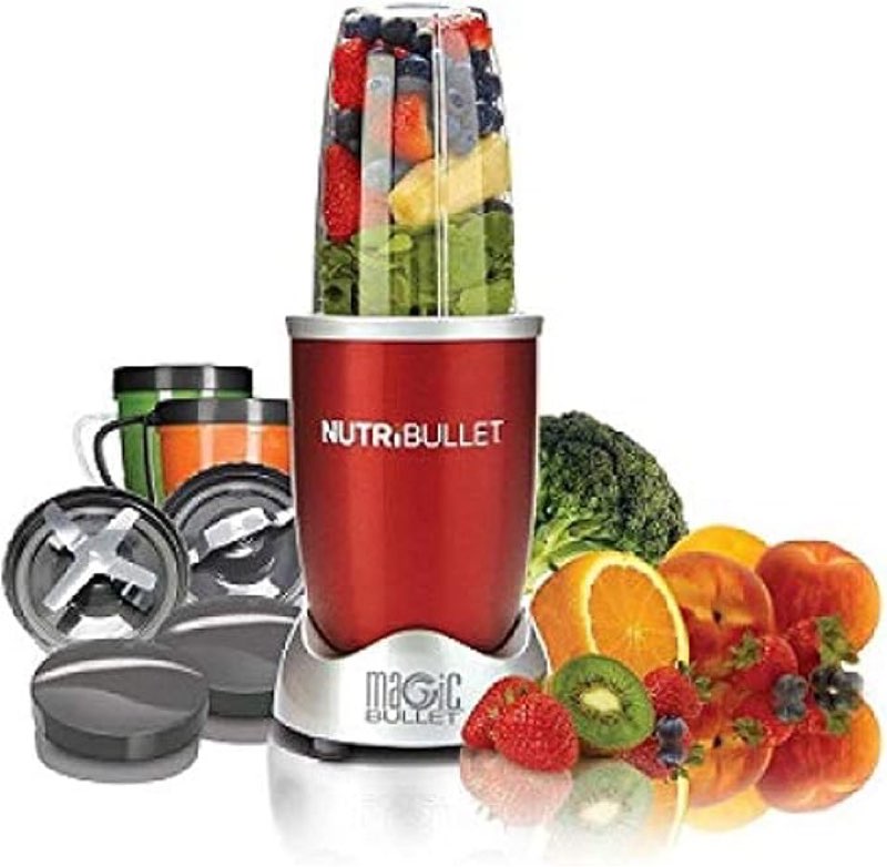 nutribullet nbr-1212r magic bullet food blender (red)- set of 12pc