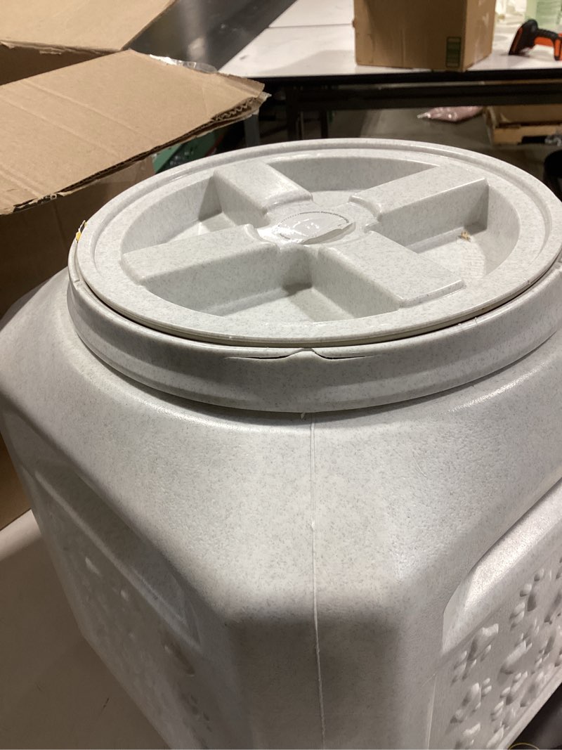 Condition photo showing As Is for Gamma2 Vittles Vault Pet Food Storage Containers - Sealed Dog and Cat Food Storage Container, Fits up to 25lbs, Made in the USA - [12"L x 13.75"H] 25 Pounds