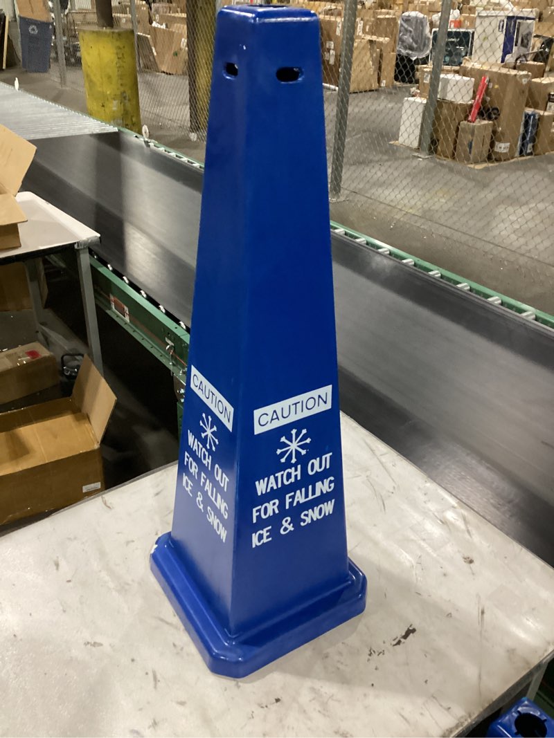 Condition photo showing New/Like New for 36" Blue Lamba Cone-Watch Out For Falling Ice