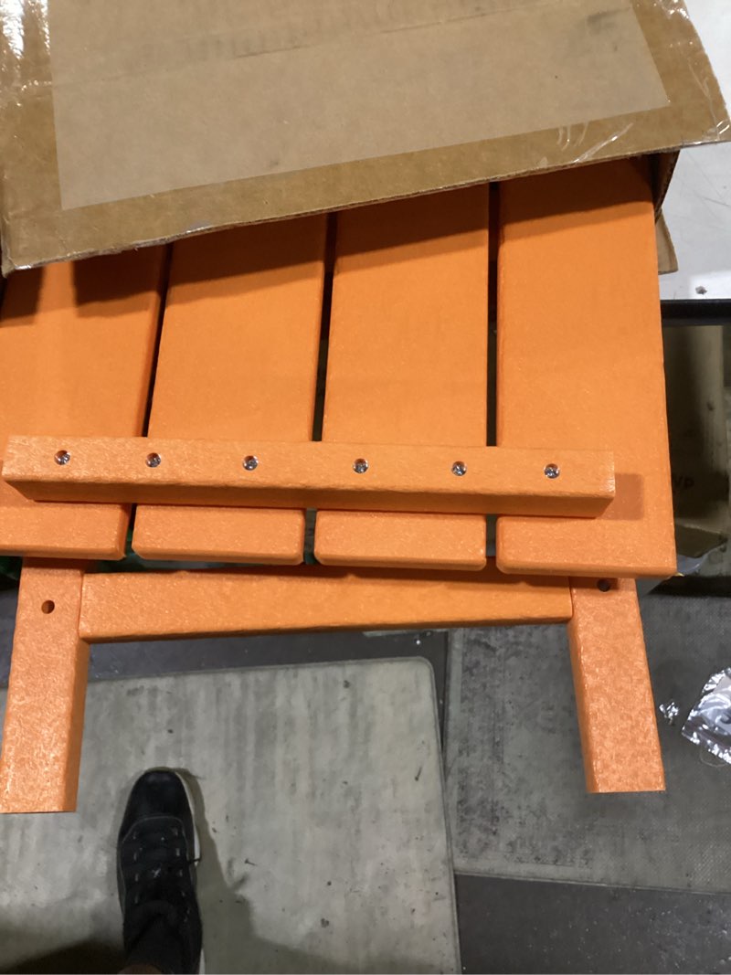Condition photo showing Good Condition for polywood long island side table finish: tangerine, table height: 18"