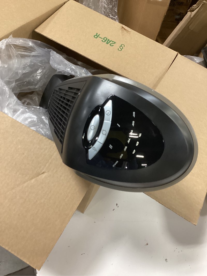 Condition photo showing Good Condition for Lasko Tower Space Heater Indoor, Compact Electric Heaters for Indoor Use, Small Space Heater with Remote, Ideal Lasko Space Heaters for Indoor Use, 22.5 Inches, Grey/Black, 1500W, 751320 Grey/Black Heater