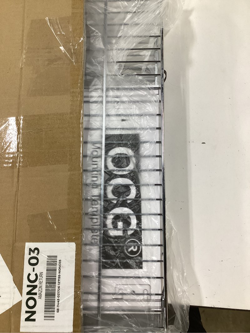 Condition photo showing As Is for OCG Under Sink Cabinet Organizer Two Tier Pull Out Shelf (11.75W x21D), Under Sink Sliding Shelf for Kitchen Bathroom Cabinet 2 Tier Chrome 11.75"W x 21"D