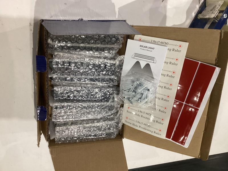 Condition photo showing Good Condition for solar fence lights outdoor - 2700/4000/6000k 3 mode, 8 pack solar fence lights outdoor waterproof led, fence light solar powered for outside, backyard, railing, step, patio,wall and home improvement 3000/4000/6000k 8pk