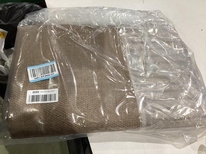Condition photo showing Good Condition for moynesa brown striped border easy jute outdoor indoor 5x7 area rugs for living room, washable non slip rug for backyard patio balcony dining room bedroom, farmhouse carpet for fall winter decor 5' x 7' (rectangular) brown-striped