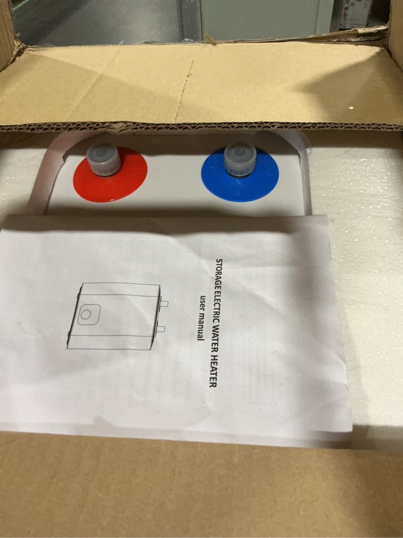 Condition photo showing Good Condition for 2.5 Gallon Mini Tank Water Heater Under Sink Hot Water 1500W 110V 120V Water Heaters for RV Kitchen RV 1/2”NPT Stainless Steel Hose 3-way Fitting Grey Gray 2.5 Gallon Water Heater with Water Diverter