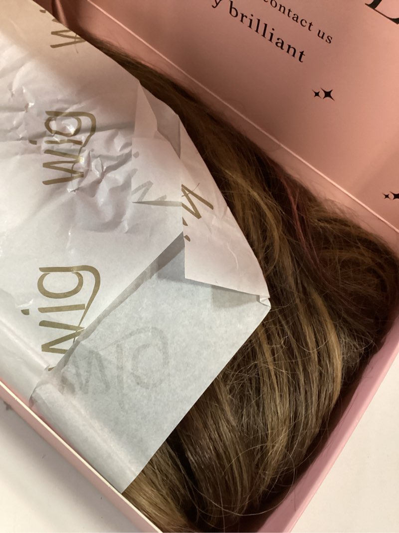 Condition photo showing Good Condition for fabélle pink highlight wig body wave wig glueless wig lace front wigs for black women 24 inch wear and go synthetic lace front wig pink brown highlight