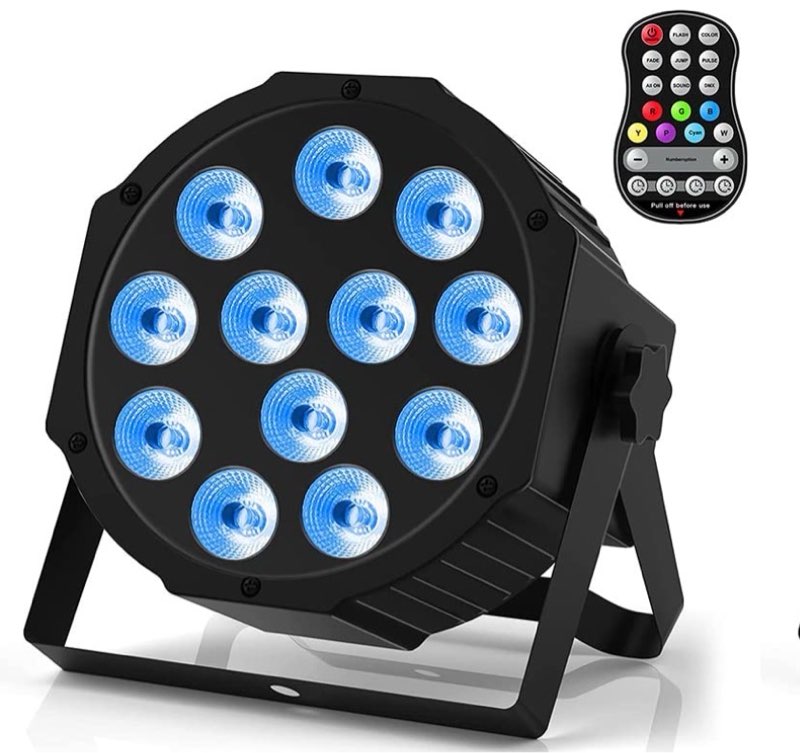 Rechargeable Par Lights RGBW 4-in-1 LED Uplights Battery Powered Stage Lights, HOLDLAMP DJ Lights Sound Activated with Remote & DMX Control for Festival Party Event Wedding Bar