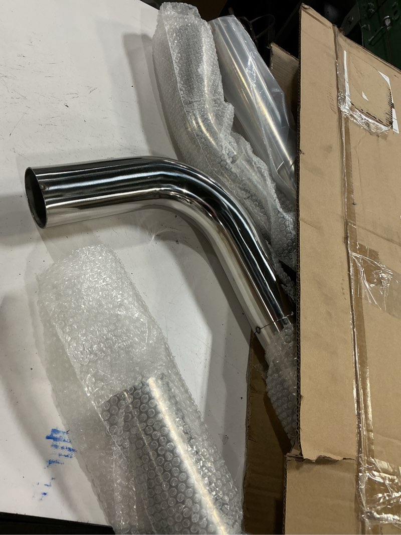 Condition photo showing Good Condition for 2.5 inch diy custom mandrel exhaust pipe tube pipe, 40 inch straight pipe, 2.5''od straight & mandrel bend pipe(45/90/180 degree) kits, t304 stainless steel, universal fitment - 4pcs 2.5''straight+45°+90°+180°-4pcs