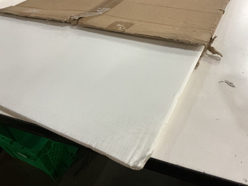 Condition photo showing As Is for corrugated plastic sheet for indoor and outdoor use - 4 mm thick poster board, 24x36 inches - white plastic board sheets - waterproof coroplast sheets and lightweight blank 24\\\\\\\" x 36\\\\\\\" -white