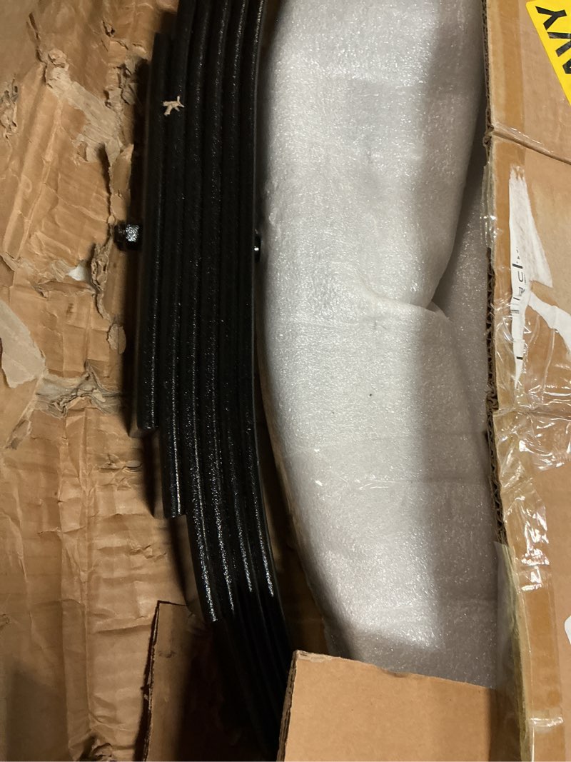 Condition photo showing Good Condition for sehnsucht trailer leaf spring, 6 leaf double eye 3500lb leaf springs for 7000lb trailer axle, 25-1/4"l, 1.75" width, 3” free open of leaf spring, replace for sw6, 2-pieces 3500lb double eyes spring-2pack