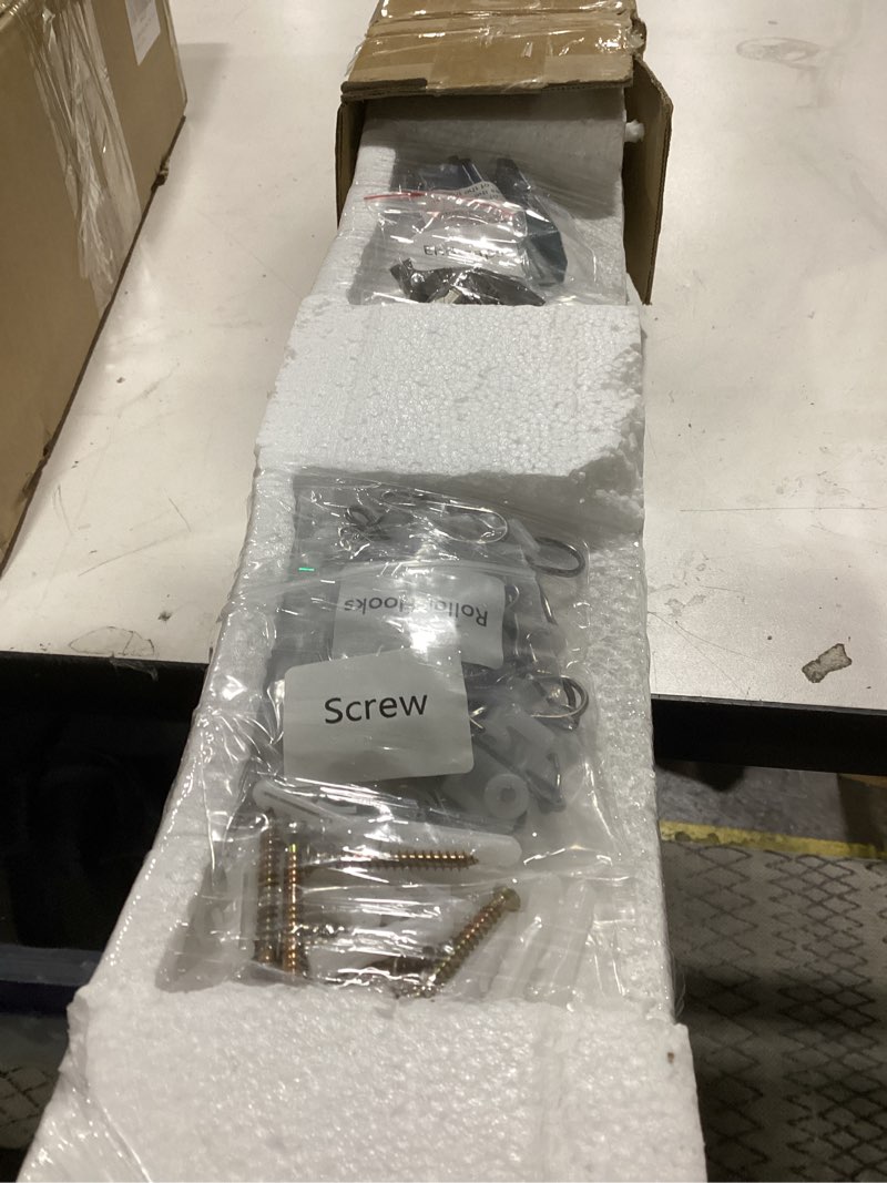 Condition photo showing Good Condition for Curtain Track, Ceiling Curtain Track for Room Divider, Ceiling Mount Rail Set with Roller Hooks, White, 6ft - 9ft white 6ft - 9ft