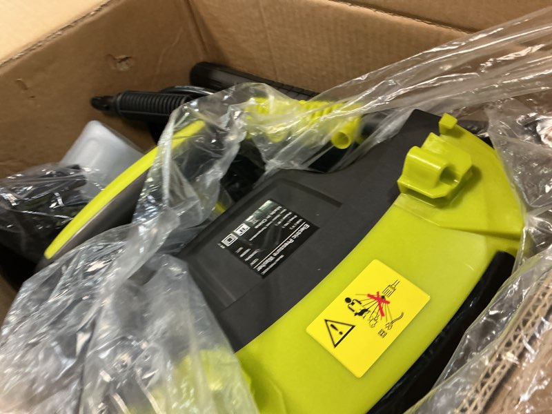 Condition photo showing Good Condition for 5000psi powerwasher with 4 quick connect nozzles, foam cannon for car, lane, patio cleaning, hydro jet pressure hose water wand for gutter patio car garden window, yellow