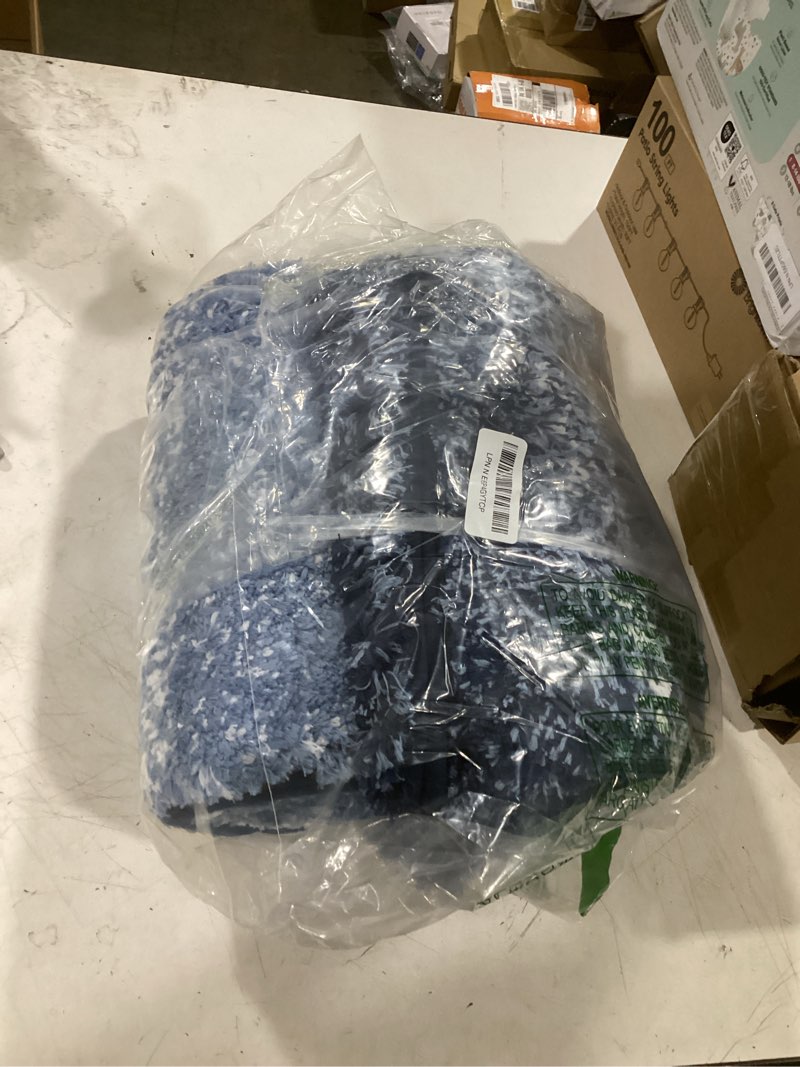 Condition photo showing Good Condition for arotive bathroom rugs set 3 piece, extra soft and absorbent bath rugs, machine wash dry bath mats for bathroom, toilet, tub and shower, 24x16, 36x24 and u-shaped 24x20, blue 24" x 16" + 36" x 24" + 24" x 20" blue