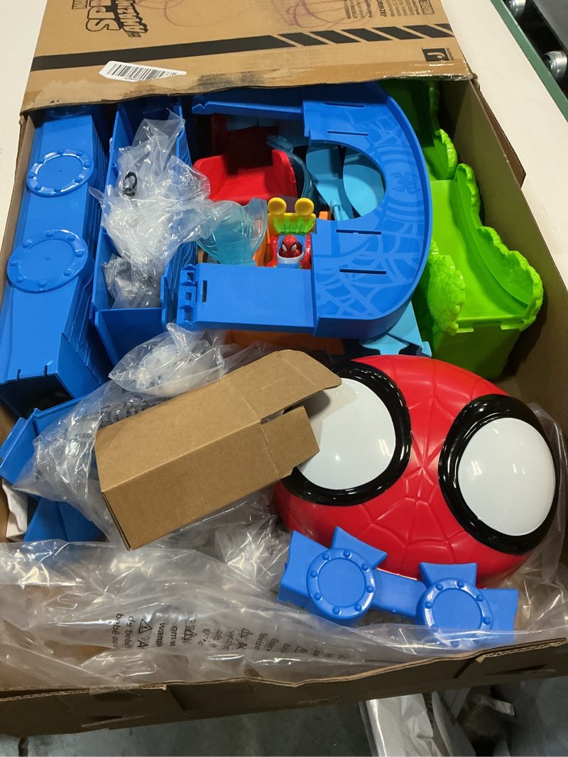Condition photo showing Good Condition for Marvel Spidey and His Amazing Friends Spidey’s Mega Jump HQ Track - 39-Inch Dual Race Track with Elevator, Control Center, Web Tunnels and Two Exclusive Amazing Metals Vehicles