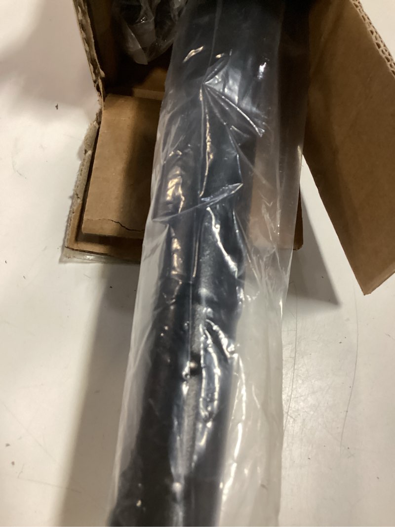 Condition photo showing New/Like New for tension curtain rod 43 to 162 inches (3.6 to 13.5 ft), 1.26" diameter spring adjustable heavy duty long large curtains pole for windows door bathroom patio outdoor no drilling, black 43-162 inch