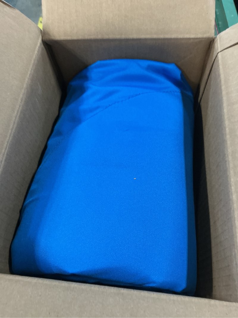 Condition photo showing As Is for 61"x 43" dog pool float raft with handle & rope, heavy duty inflatable pet float for small medium large dogs up to 150 lbs, dog floaties for pool, beach, lake, river blue
