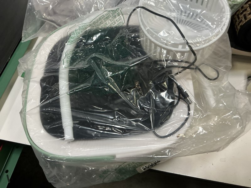 Condition photo showing As Is for portable mini washing machine, 20l upgraded foldable washer with spin basket, 3 modes deep cleaning for baby clothes, underwear & socks, perfect for apartment, dorm, hotel, travel & camping green 20l