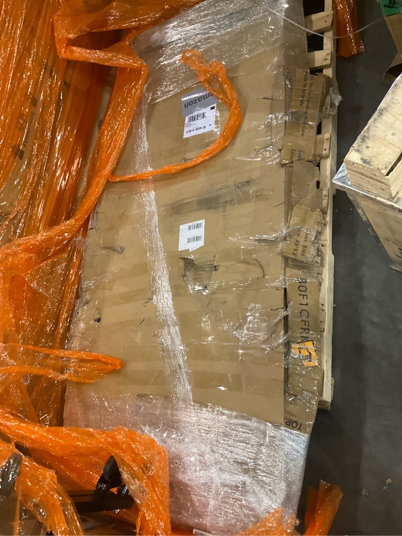 Condition photo showing As Is for 47-48" W x 76" H Frameless Pivot Shower Door, Pivot Swing Shower Door with Clear Tempered Glass 5/16"(8mm), Reversible, Brushed Gold Finish, Magnetic Closing Brushed Gold 48" W×76" H