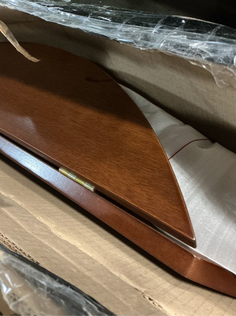 Condition photo showing As Is for Winsome Clayton Round Double Drop Leaf Dining Table, for Dining Room, 29", Walnut