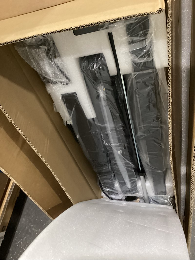 Condition photo showing Good Condition for furmax electric standing desk, 45 x 24 inches sit stand up desk, sit stand height adjustable home office desk with 4 height position memory - with splice board (rustic brown, 45) rustic brown 45" with phone holder