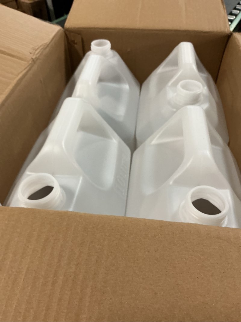 Condition photo showing Good Condition for 2.5 Gallon Water Jug, F-Style Plastic Jug, Water Storage Containers, Hdpe Containers with Leakproof Cap (4 Pack)