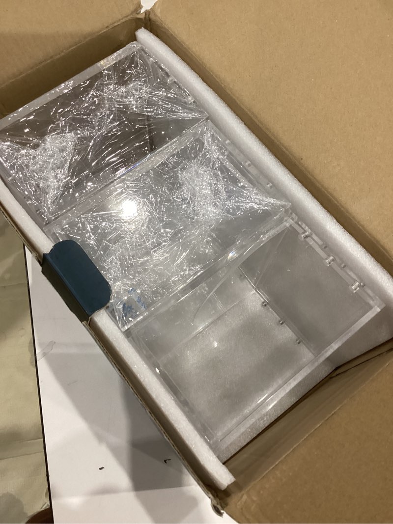 Condition photo showing As Is for pkmn booster box case acrylic display stackable 3 pack - 8mm + 5mm ultra thick acrylic - pkmn booster box case protector - compatible with pkmn booster boxes (3 pack) pkmn booster box case (3 pack)