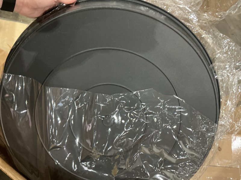 Condition photo showing Good Condition for 2 pack of 20 21 inch plant saucer round, deep plant saucers for pots, heavy duty plastic plant drip tray for indoors outdoor, bird bath bowls, plant trays for planter 19-22" (21 inch, black)