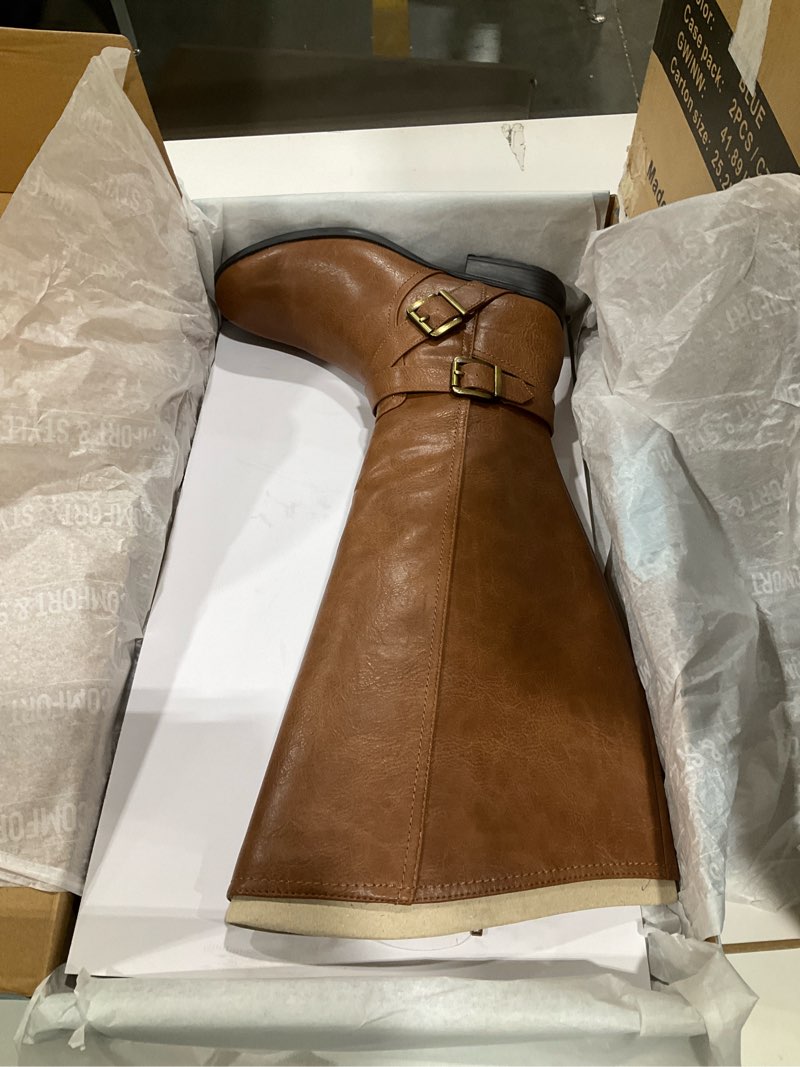 Condition photo showing Good Condition for  lifestride women’s wide calf xion tan ghandi wc, size 6 1/2