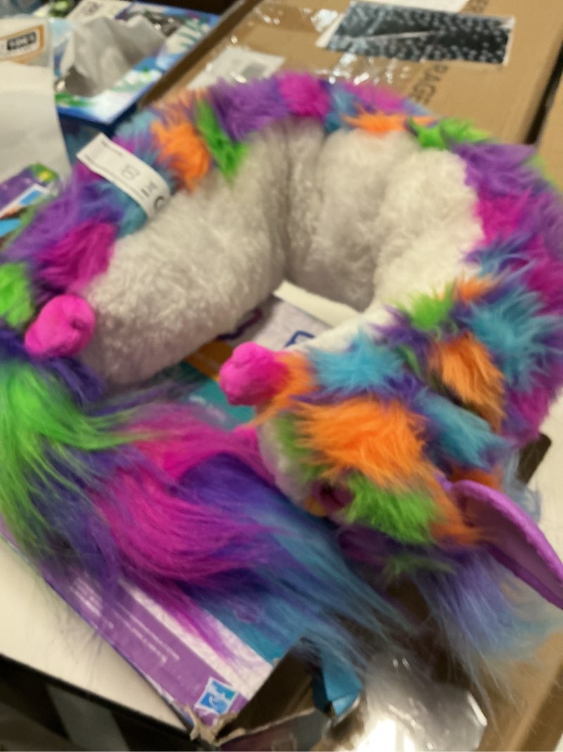 Condition photo showing Good Condition for furby dj interactive toy, neon star, snuggly electronic plush, music, lights, motion, & games, speaks english & furbish, 32 in long, 6+ years (amazon exclusive)