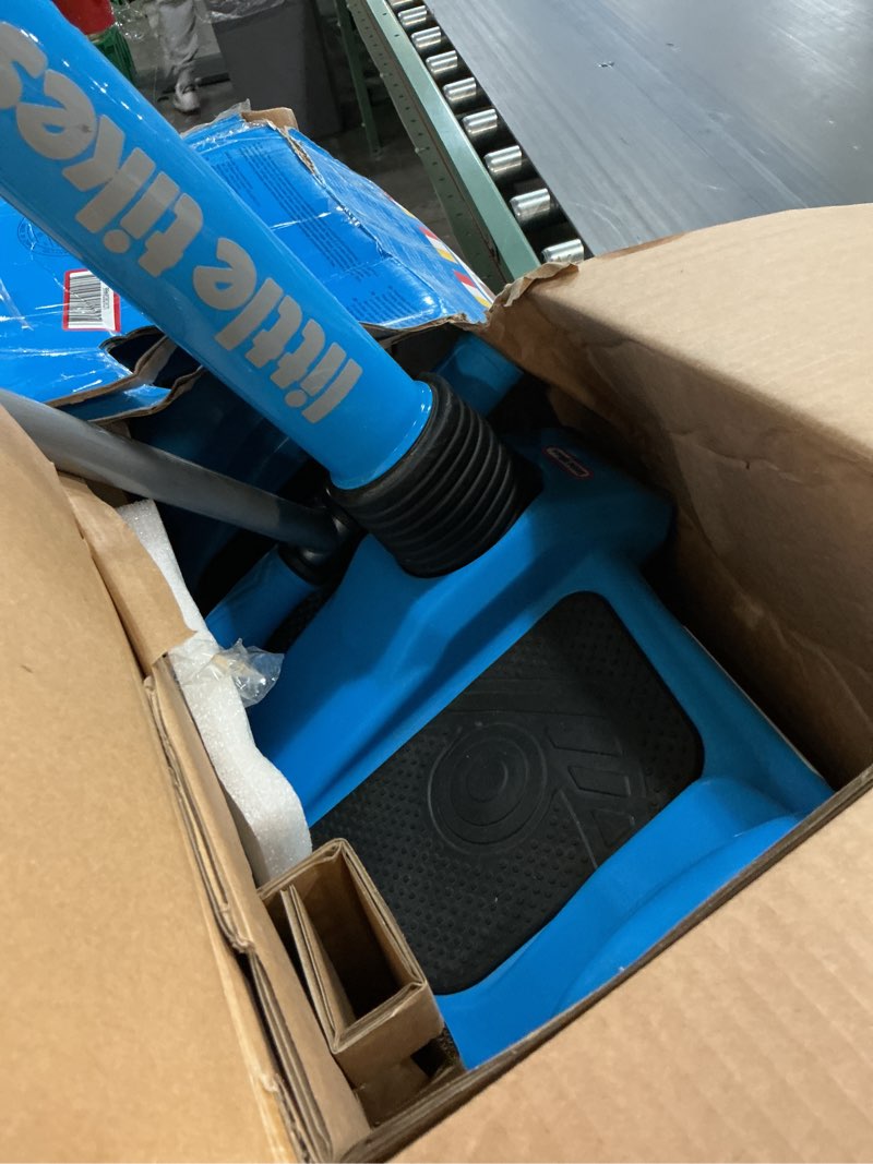 Condition photo showing As Is for little tikes lean to turn hoverboard with rechargeable battery, adjustable handlebar, durable wheels, for kids, children, toddlers, girls, boys, ages 3+ years