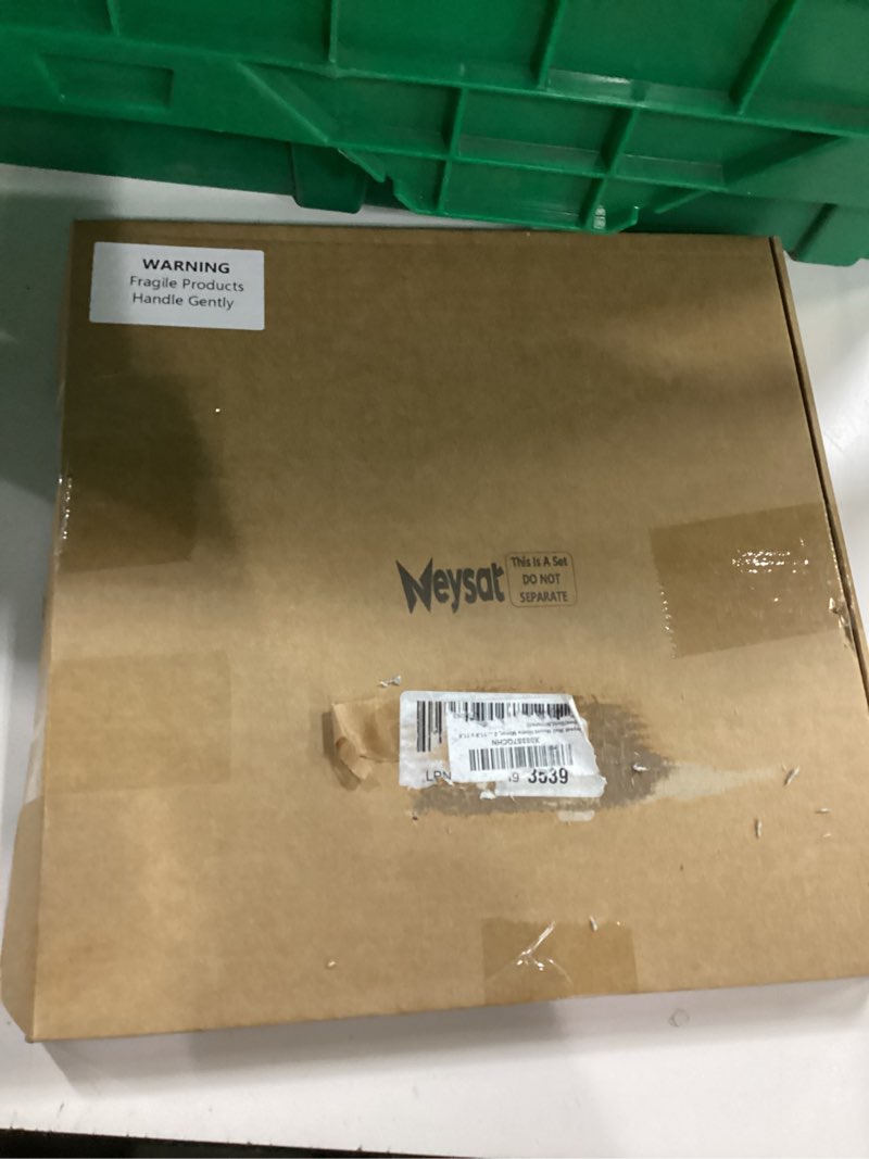 Condition photo showing New/Like New for Weysat Wall Mount Home Mirror, 2 Pieces Silver Square Decorative Mirror for Bedroom, Living Room, Bathroom, 11.8 x 11.8 Inches(Gold,Mirrored) Gold Mirrored