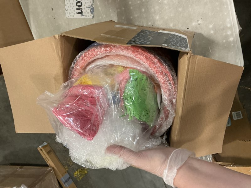 Condition photo showing New/Like New for wenqik 18 pcs plastic easter baskets for kids with handles 8.9 x 5.3 inch easter egg hunting baskets with 200g grass stuffers fillers for spring party crafts supplies decorations party favors