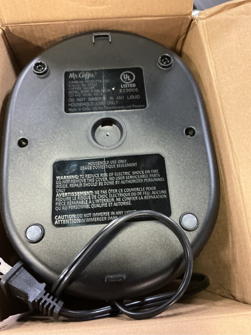 Condition photo showing As Is for Mr. Coffee® 5-Cup Mini Brew Switch Coffee Maker, Black Black 5-Cup Coffee Maker