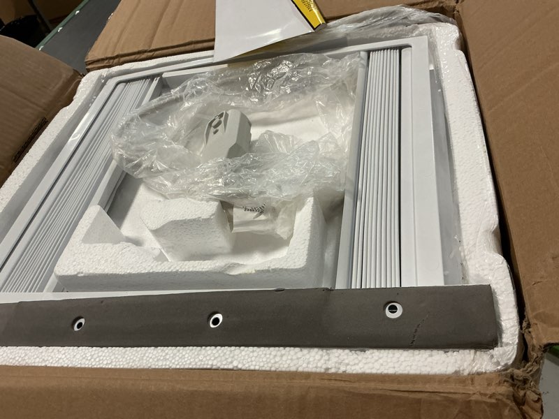 Condition photo showing As Is for Hisense 8,000 BTU Smart Window Inverter Air Conditioner with Quiet, High Efficiency Operation and Wi-fi Control, 115V, Window AC Unit for Apartment, Bedroom, Medium Rooms up to 350 Sq. Ft. in White 1 Count (Pack of 1) Cool Only 115V